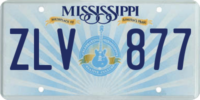 MS license plate ZLV877