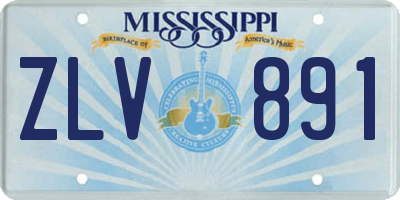 MS license plate ZLV891