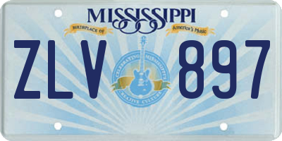 MS license plate ZLV897
