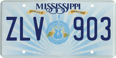 MS license plate ZLV903