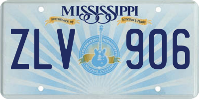 MS license plate ZLV906