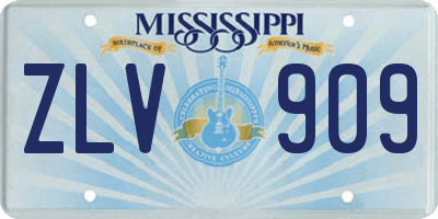 MS license plate ZLV909