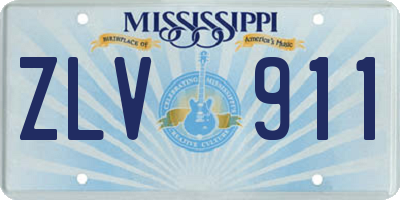 MS license plate ZLV911