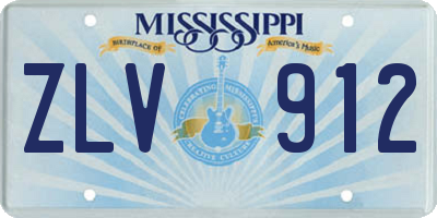 MS license plate ZLV912