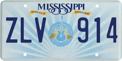 MS license plate ZLV914