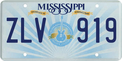 MS license plate ZLV919