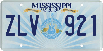 MS license plate ZLV921