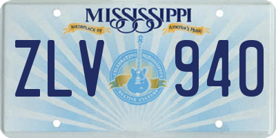 MS license plate ZLV940