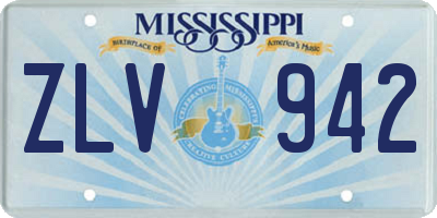 MS license plate ZLV942