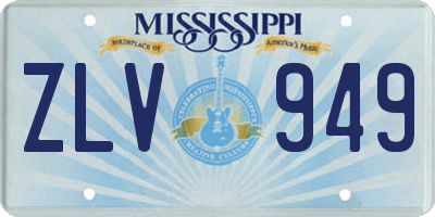 MS license plate ZLV949