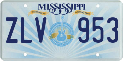 MS license plate ZLV953