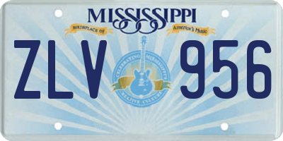 MS license plate ZLV956