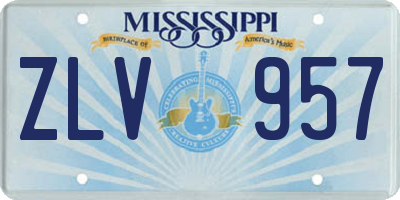 MS license plate ZLV957
