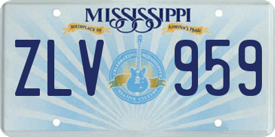 MS license plate ZLV959
