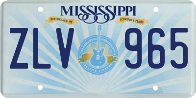MS license plate ZLV965