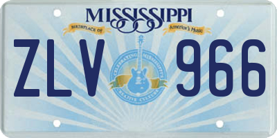 MS license plate ZLV966