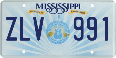 MS license plate ZLV991