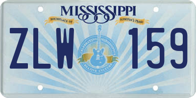 MS license plate ZLW159