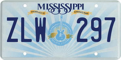 MS license plate ZLW297