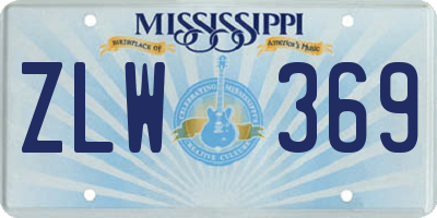 MS license plate ZLW369