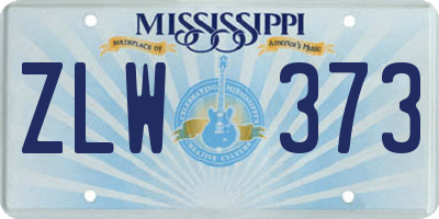 MS license plate ZLW373
