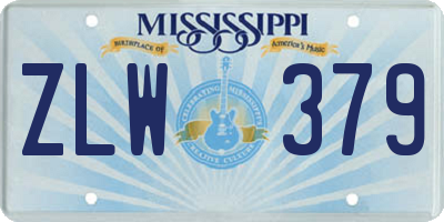 MS license plate ZLW379