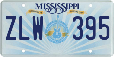 MS license plate ZLW395