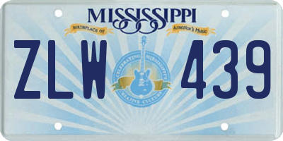 MS license plate ZLW439