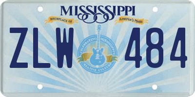 MS license plate ZLW484