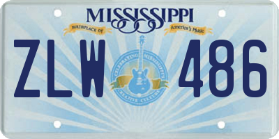 MS license plate ZLW486