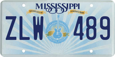 MS license plate ZLW489