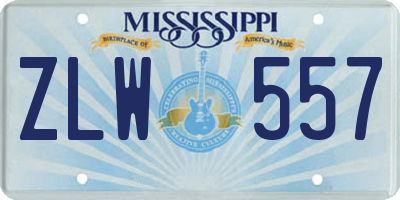 MS license plate ZLW557