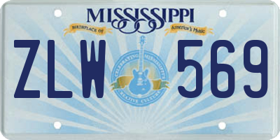 MS license plate ZLW569