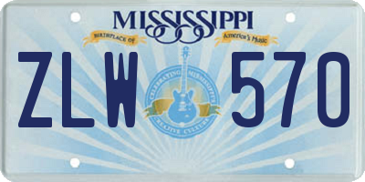 MS license plate ZLW570