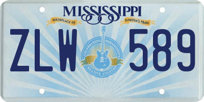 MS license plate ZLW589