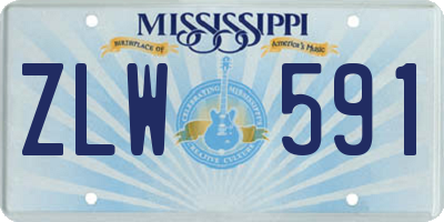 MS license plate ZLW591