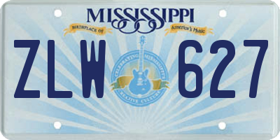 MS license plate ZLW627