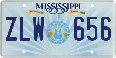 MS license plate ZLW656