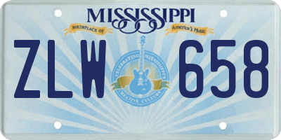 MS license plate ZLW658