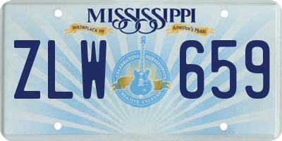 MS license plate ZLW659