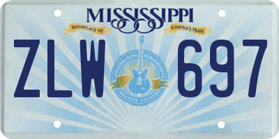 MS license plate ZLW697