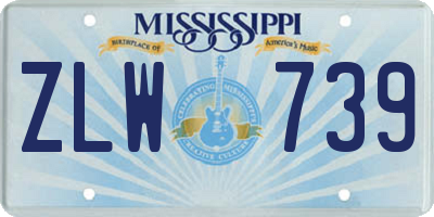 MS license plate ZLW739