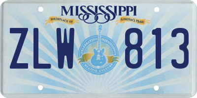MS license plate ZLW813