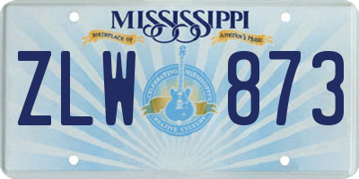 MS license plate ZLW873