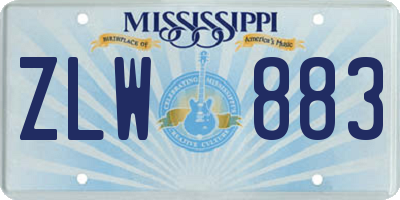 MS license plate ZLW883