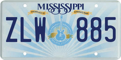 MS license plate ZLW885