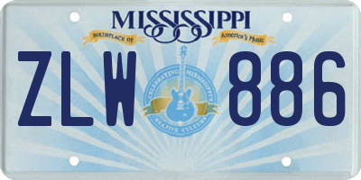 MS license plate ZLW886