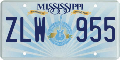 MS license plate ZLW955