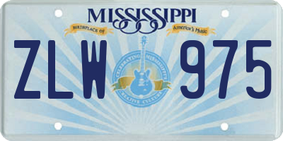 MS license plate ZLW975