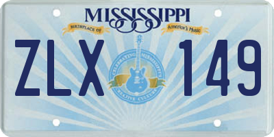 MS license plate ZLX149
